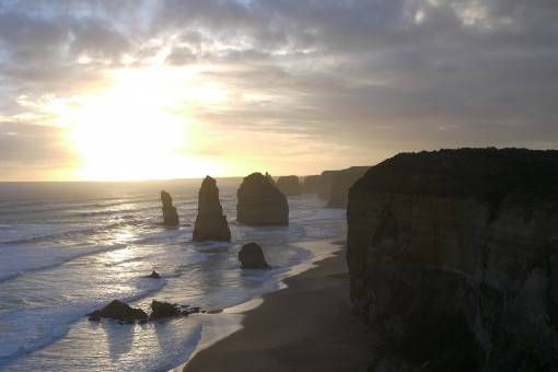 Sunset over the Great Ocean Road, Australia Sunset over the Great Ocean Road, Australia