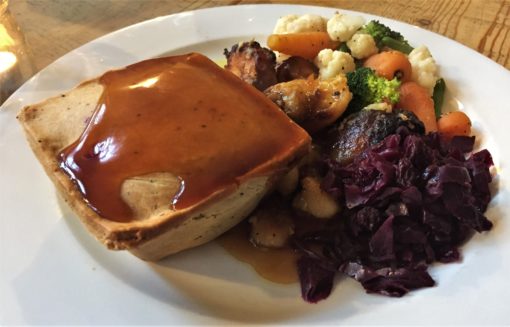 Vegan roast dinner at the Roebuck Inn, Hampshire